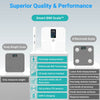 Smart BMI Scale™ compared with a 4-electrode scale and a traditional body weight scale, highlighting key features and benefits